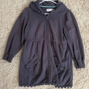 Anthropology Large 3/4 sleeve full zip up sweater